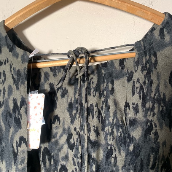 Free people olive green and black balsma open back mini dress NWT sz XS - Picture 9 of 15